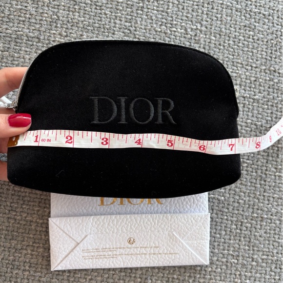 Dior  Black Velour Clutch Cosmetic Pouch Limited Edition VIP Gift Brand New - Picture 5 of 7